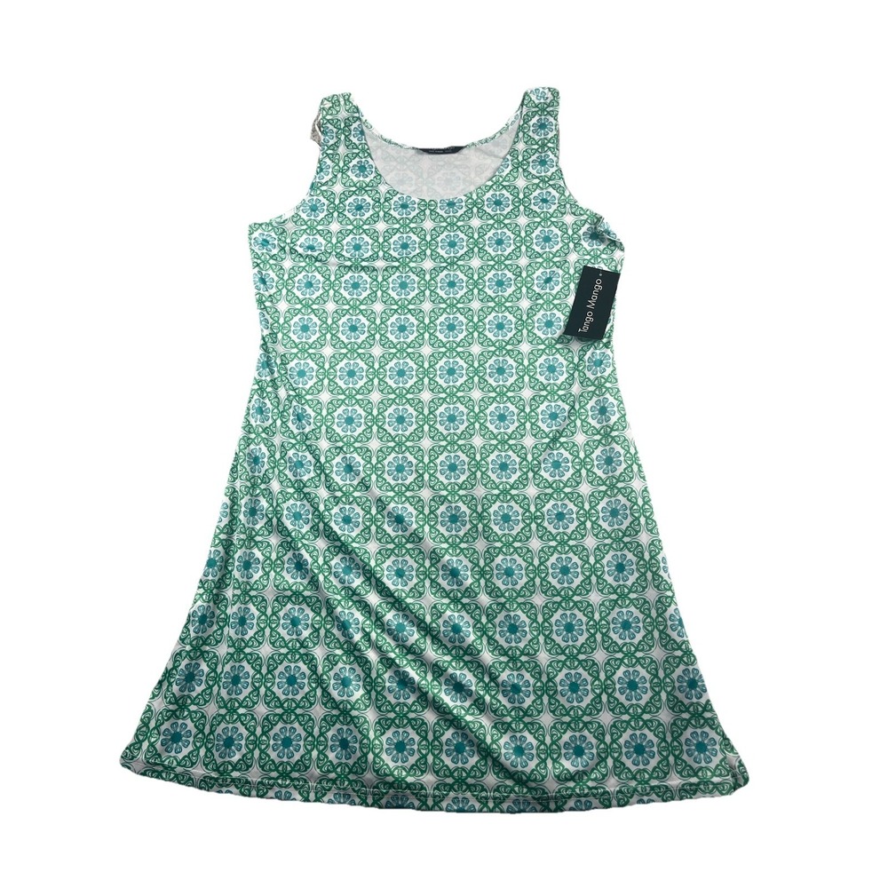 Tango‎ Mango Multicolor Shift Dress Sleeveless Geometric Paisley Women XL NWT